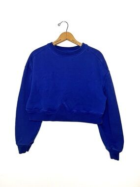 Everlane | Blue Cropped Cotton Sweater